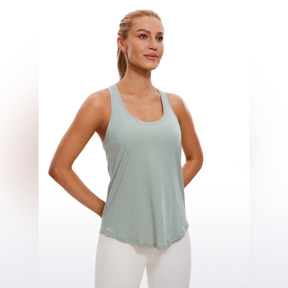 CRZ YOGA Sage Green Racerback Tank Top